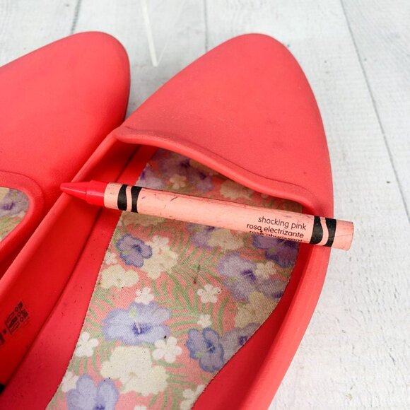 Crocs Women's Eve Flat Iconic Comfort Coral Pink Croslite Loafer Size 8 - Picture 10 of 12